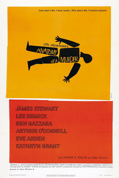 Saul Bass, Anatomy of a Murder, Poster, 1959