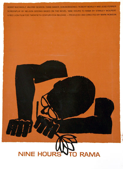 Saul Bass, Nine Hours To Rama, Poster, 1963