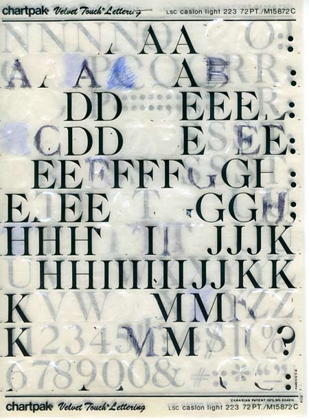 Chartpak Letters